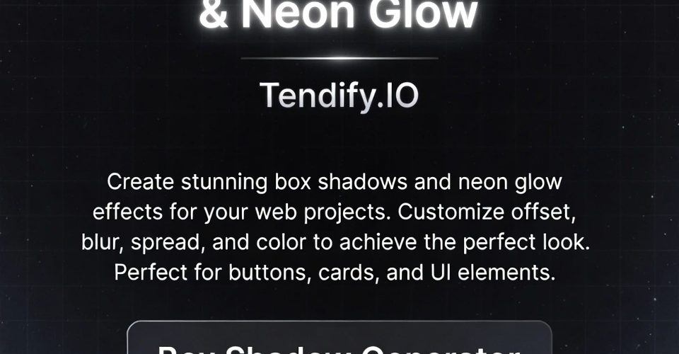 Box Shadow Generator & Neon Glow/box shadow generator