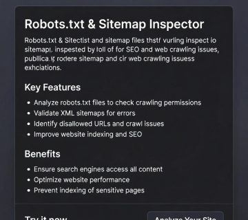 Robots txt & Sitemap Checker Tool