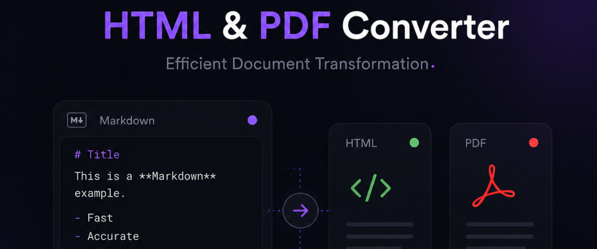 Markdown to HTML & PDF Converter – Efficient Document Transformation
