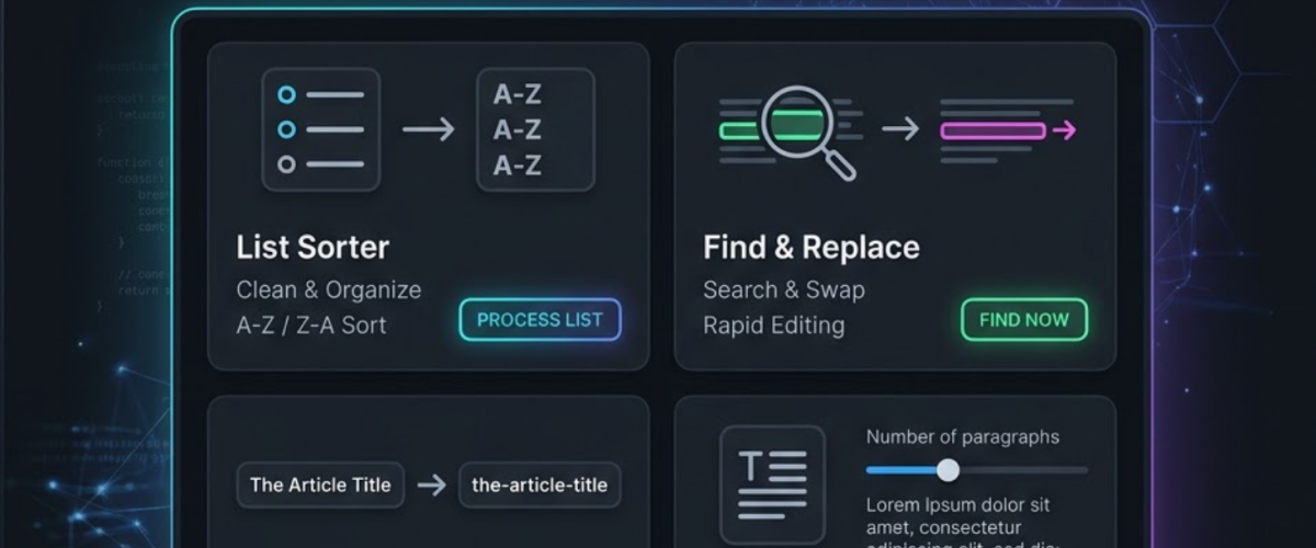 Professional Text Processing & Developer Utility Suite
